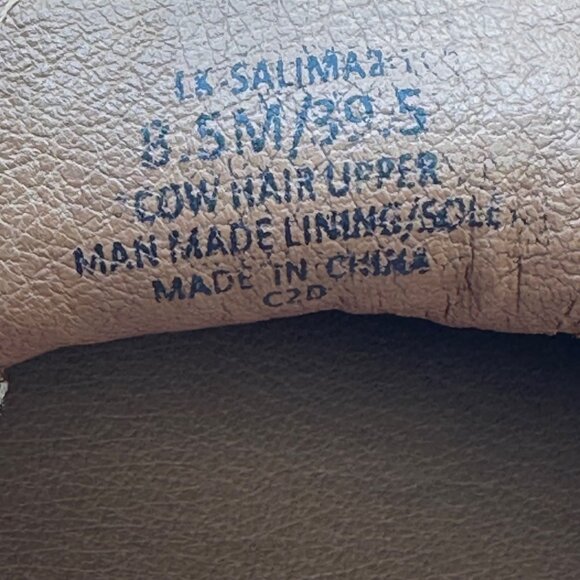 Women's Lucky Brand Salima Loafer Flat Shoe Cow Hair Upper Red Sz 8.5 M/39.5 NEW - Picture 7 of 7